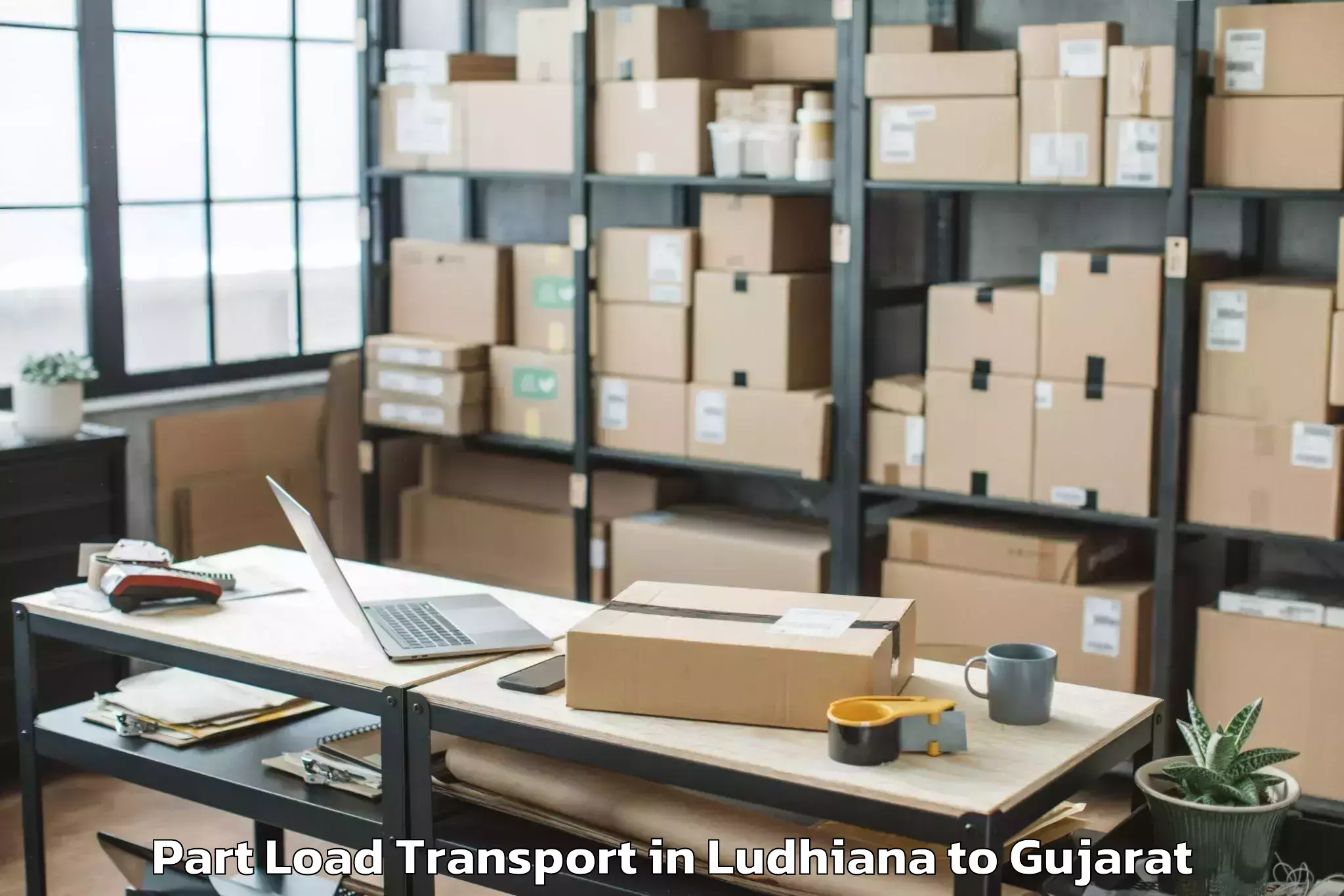 Professional Ludhiana to Dhrangadhra Part Load Transport